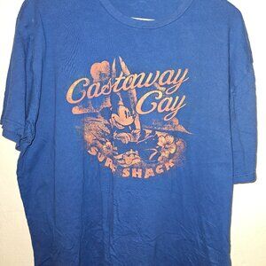 Disney Cruise Line Castaway Cay Men's Blue XL T-Shirt